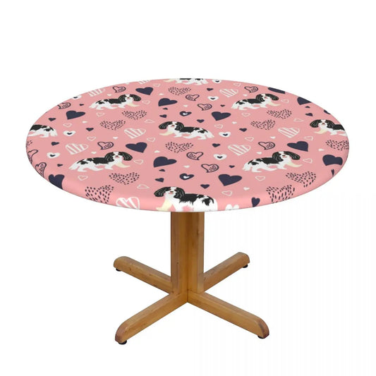 Round Cavalier King Charles Spaniel Table Cloth Oilproof Tablecloth