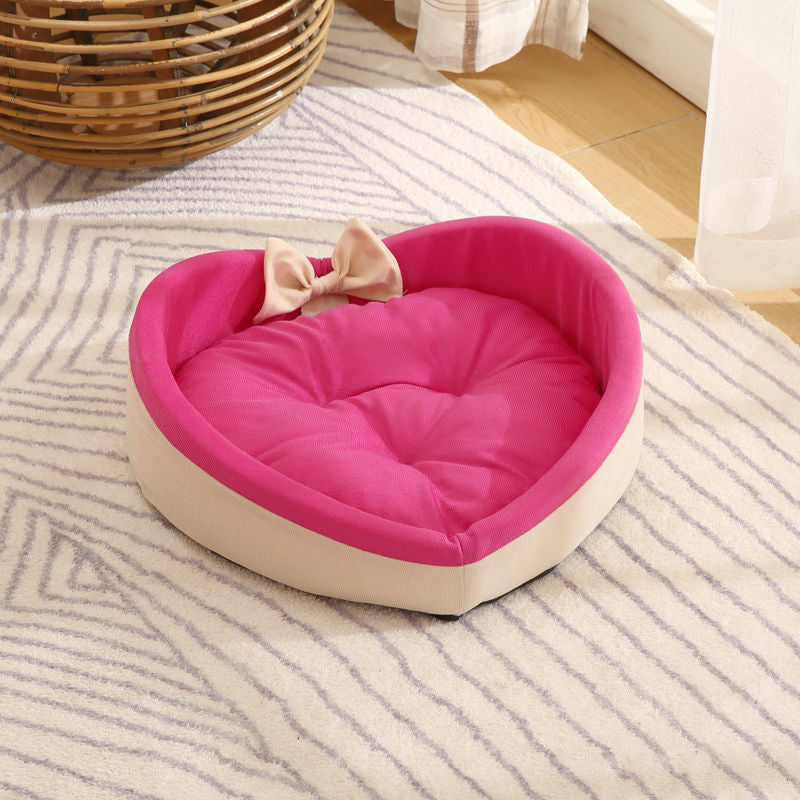 Heart-Shaped Dog Bed
